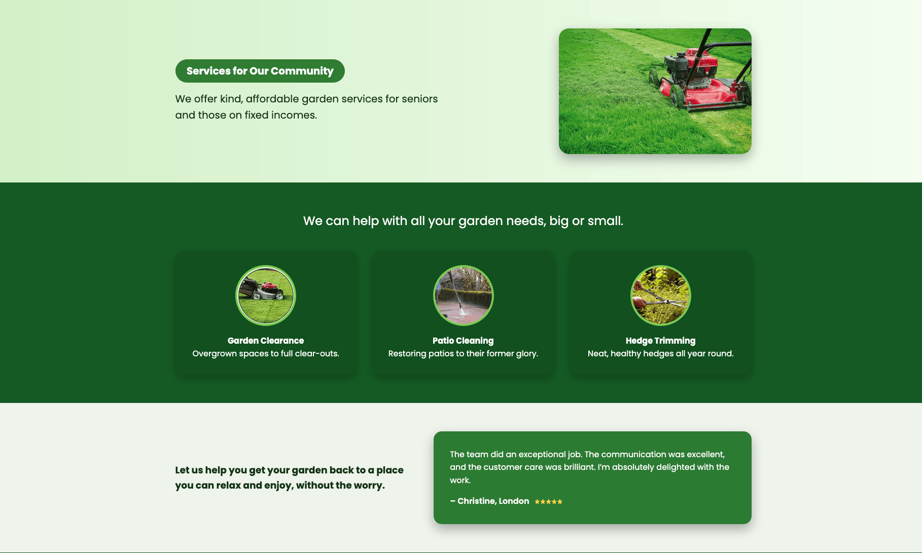 Affordable Garden Clearance website screenshot