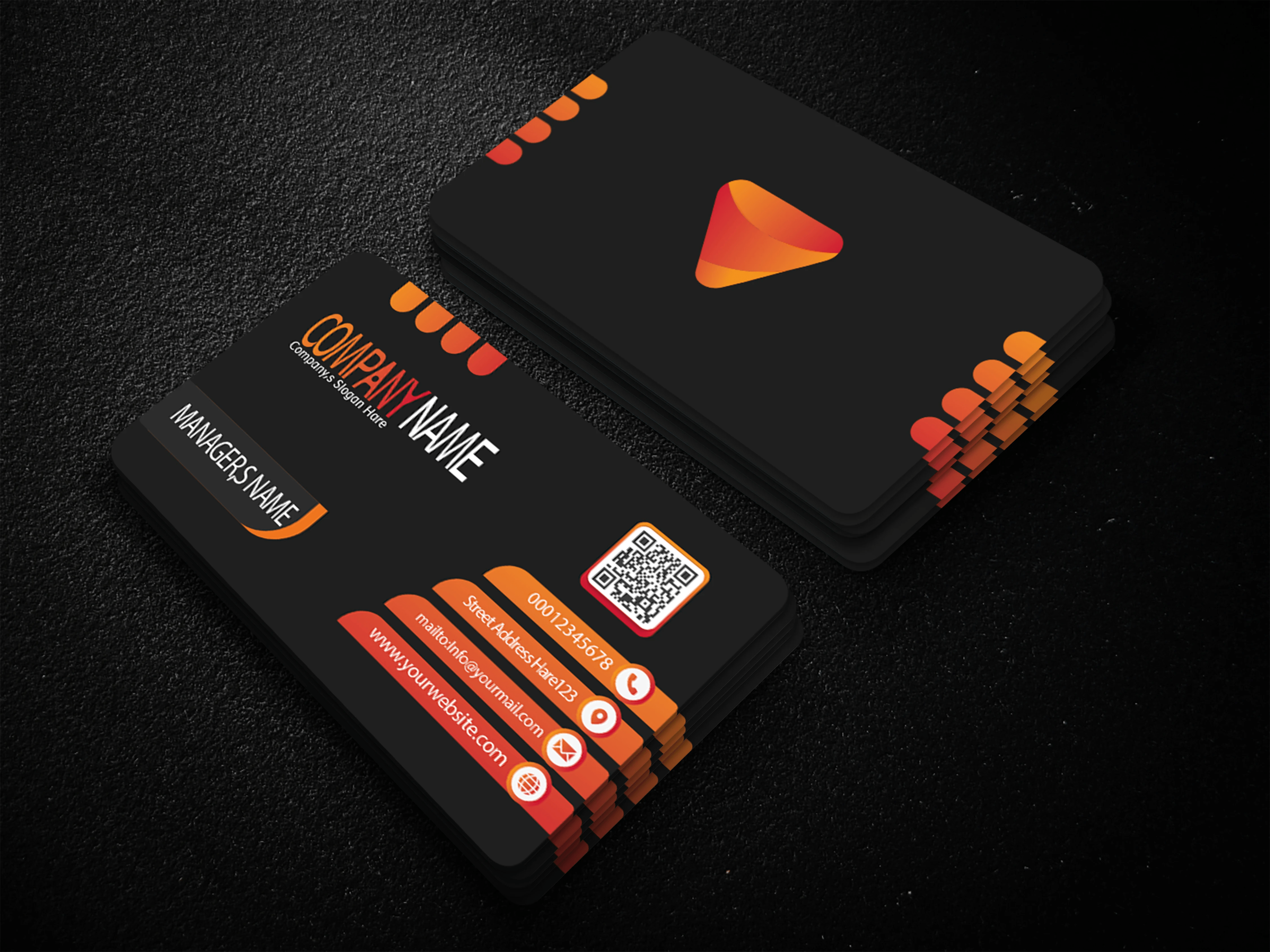 Dark Business Card.DQUh B 3