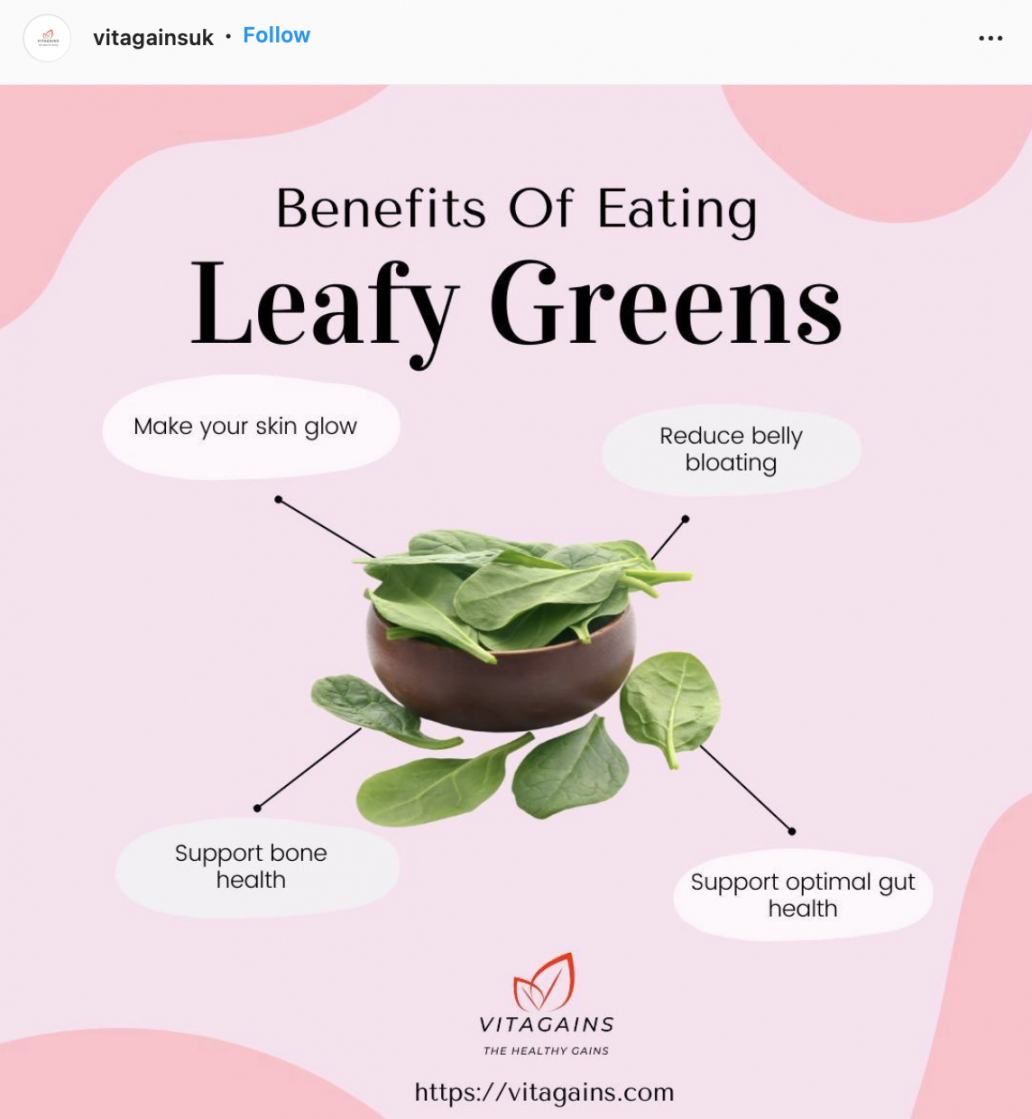 Health & Wellness social media post example